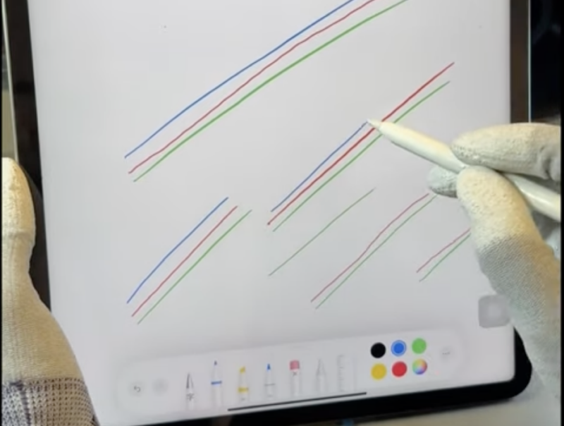 Apple Pencils can’t draw straight on third-party replacement iPad screens